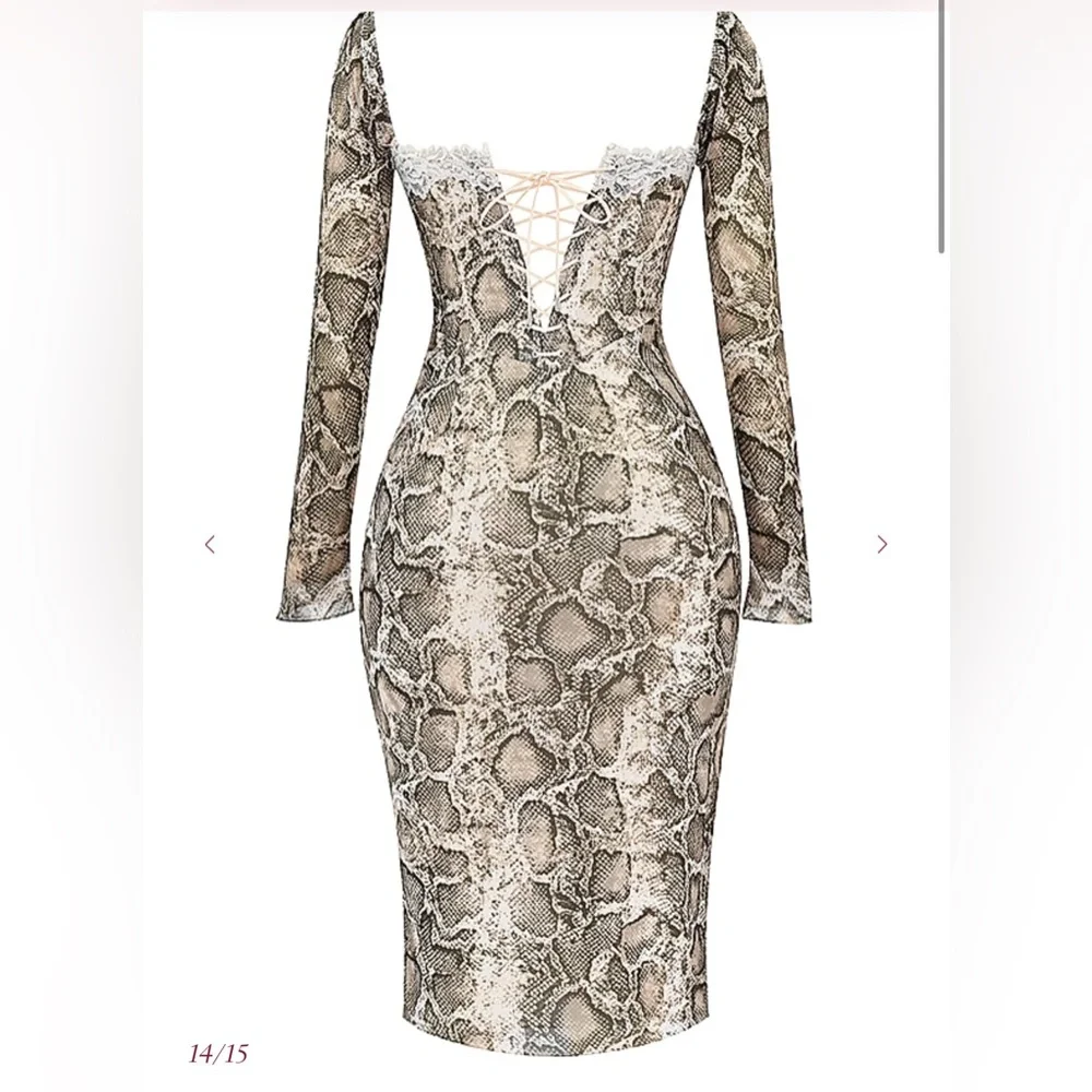 SERAPHINA
Snake Print Corset Dress - Picture 10 of 10